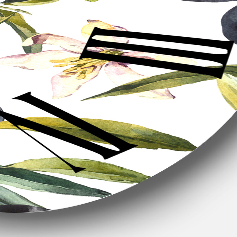 Horloge murale citron et olive I, Grand
