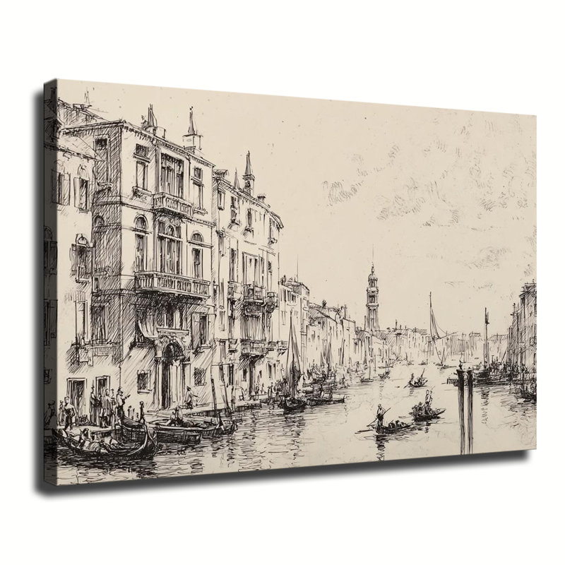 Reproduction d'art rétro sur toile Lakescape, 20 x 24 po