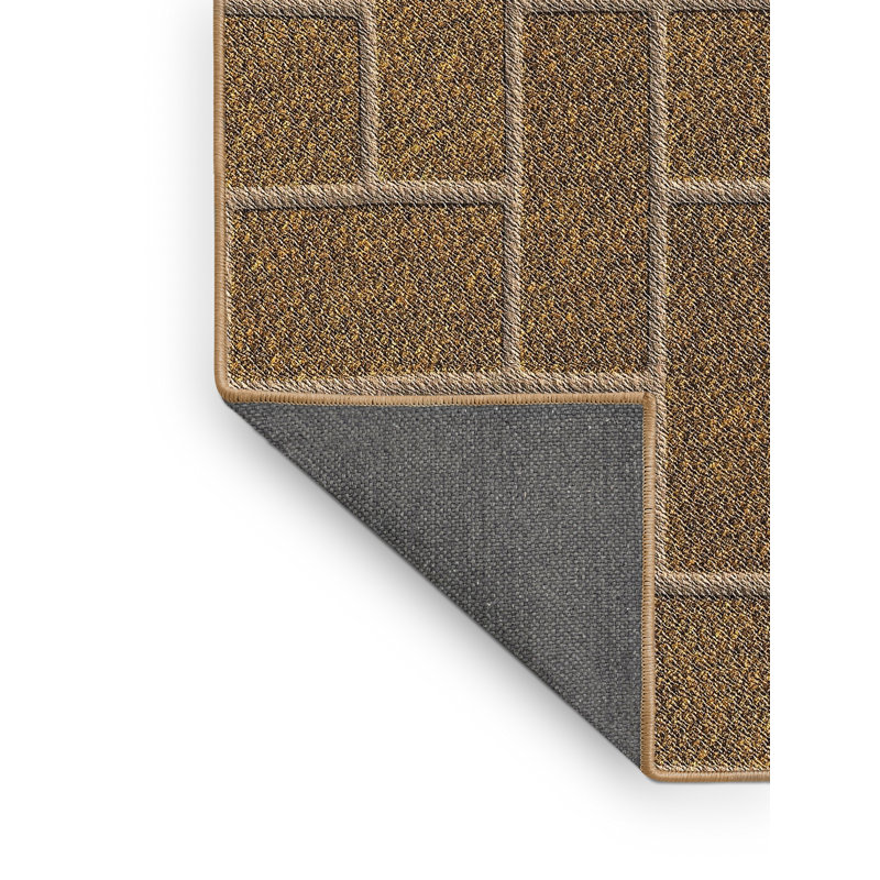 Tapis brun tissé à la machine, Rectangle 4 pi x 6 pi