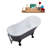 55" Streamline Clawfoot Soaking Acrylic Bathtub With Drain, Clawfeet, and Bamboo Tray-76099832-66367046