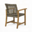 Fauteuils club d'extérieur en bois d'acacia