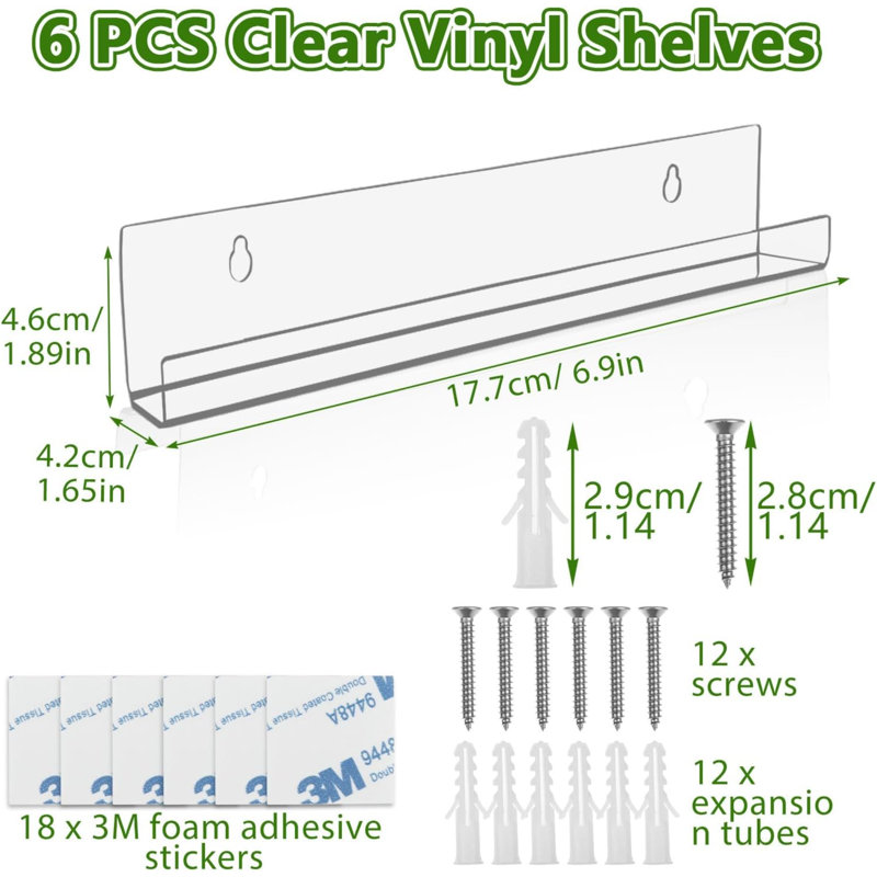 Elisae 6 Piece Floating Shelf