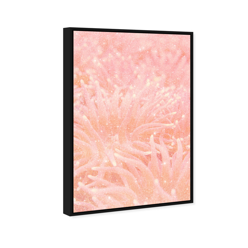 Deep Sea Flowers Print by Oliver Gal, 25"H x 17"W, Black Floater Frame