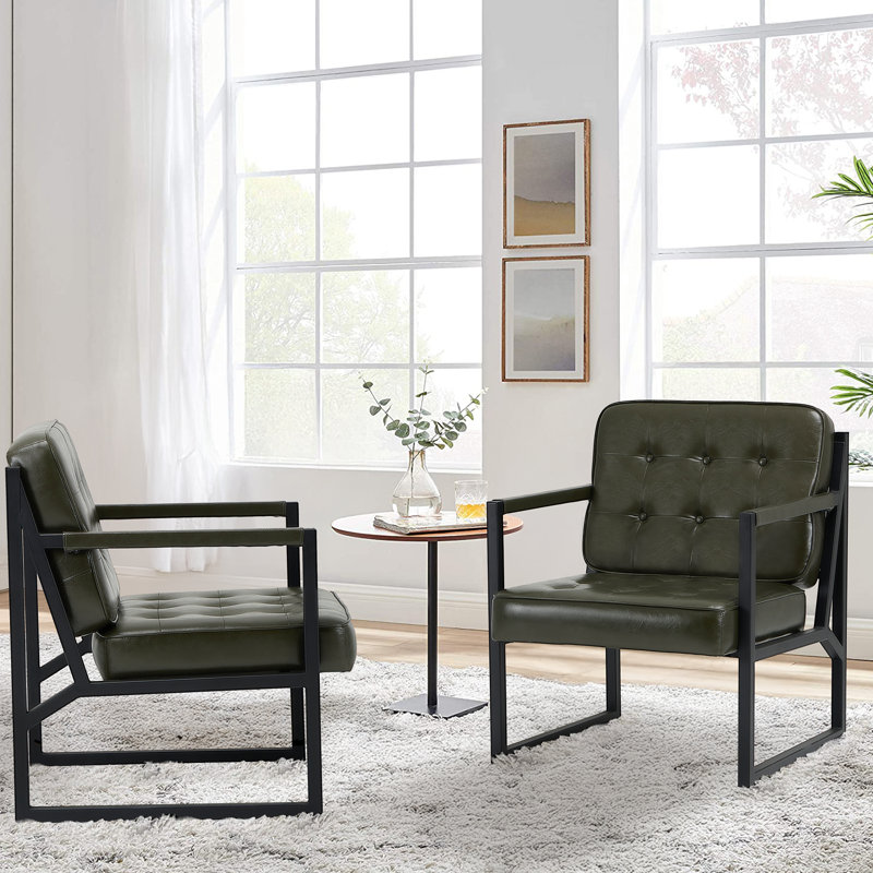 Fauteuil d'appoint Modern, Similicuir vert