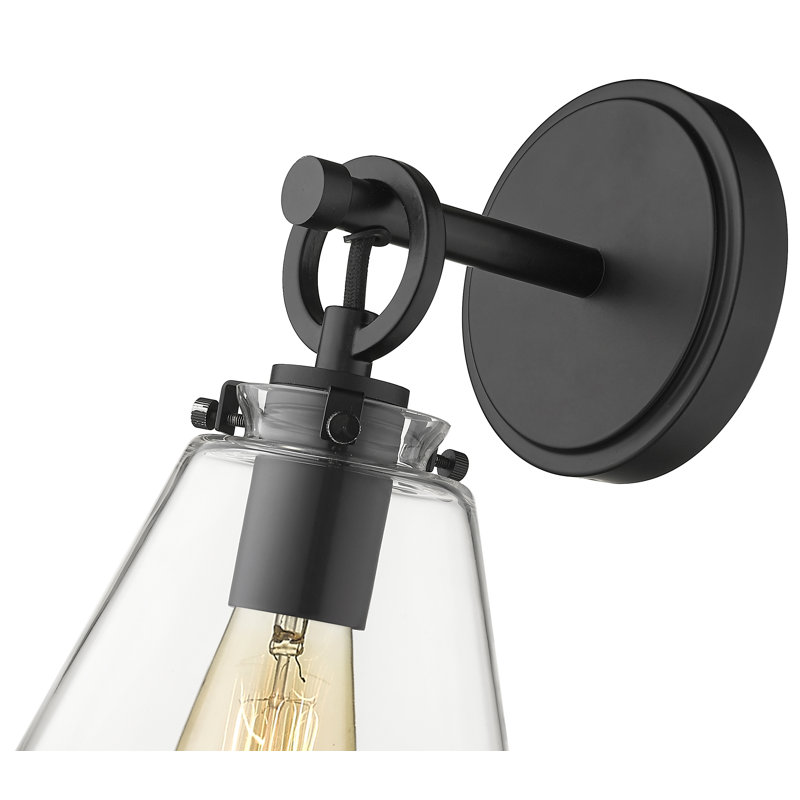 Burnside Armed Sconce, Matte Black