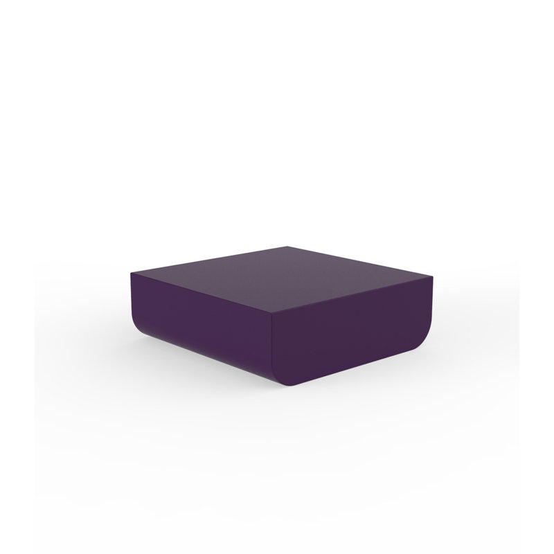 Table basse en plastique Ulm, L 23,5 po x L 23,5 po x H 11,75 po, DEL-glace