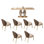 Light Luxury High-end Family Dining Table Sets 6 - Person Pedestal Dining Set