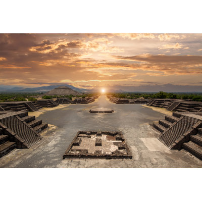 Landmark Teotihuacan Pyramids - Wrapped Canvas Print
