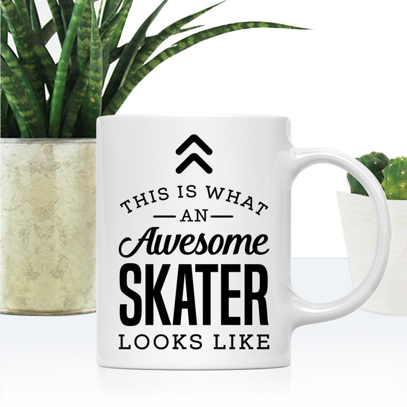Tasse à thé en céramique, This Is What Awesome, Apparence de patineur