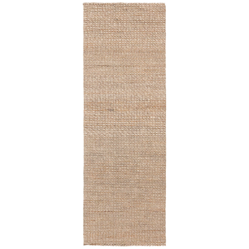 Wool Geometric Area Rug in Brown, Runner 2'7" x 13'1"