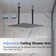 16" Ceiling Mounted 4-Function Thermostatic Rainfall Shower System with 6 Body Jets and Slide Bar