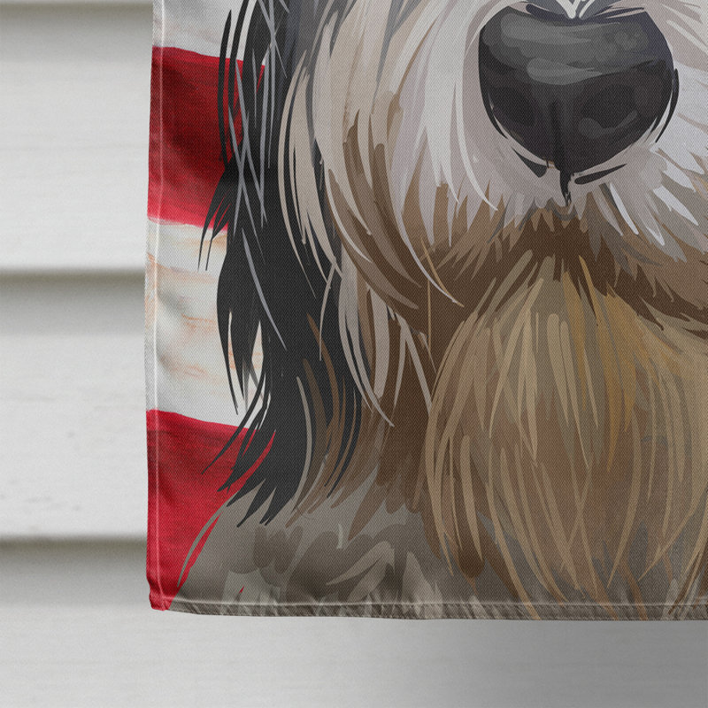 Polyester à 2 côtés 28 x 40 po drapeau maison, Berger polonais de plaine