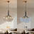 Modern 4-Light Bubble Globe Chandelier