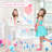 Kids Vanity With Mirror And Stool, Girls Vanity With Wood Makeup Playset-13863410