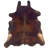 Osborn Handmade Dark Brindle Natural Cowhide Area Rug with Suede Backing