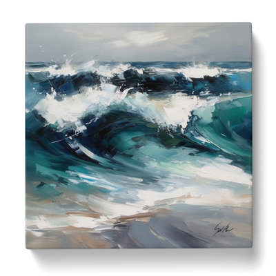 Ocean Modern Art - Wrapped Canvas