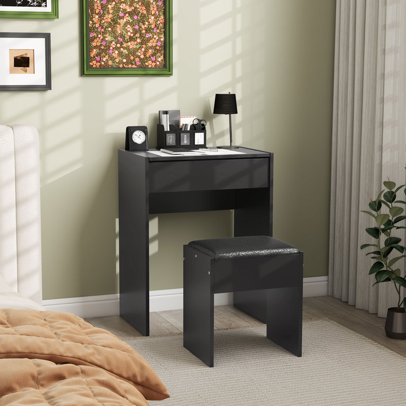 Ensemble de coiffeuse avec tabouret miroir