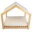 Niche pour chien PETMAker - 30 po x 24 po avec coussin souple et auvent réglable - Mobilier pour chien en bois pour petits et moyens animaux de compagnie