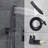 Shower Faucet Shower System with 12 Inches Rain Shower Head and Handheld Spray Bathroom Luxury Rain Shower Faucet Set Complete Wall Mounted-123132469