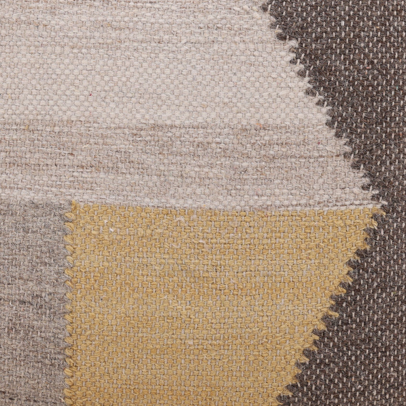 Christensen Handwoven Wool Pillow, Yellow Multicolor - 20x20, Square 20"