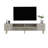 Catena Elegant TV Stand with Ephesus Marble & Gold, 59.1 x 19.0 x 13.8 inches | 100% Melamine Coated Particle Board, Wall-Mountable | Stylish & Functional Design for Modern Living Rooms, Supports Organized Entertainment-108199858