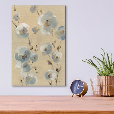  «Pale Blue Branches 1» par Silvia Vassileva, art mural en verre acrylique, 12 po x 16 po