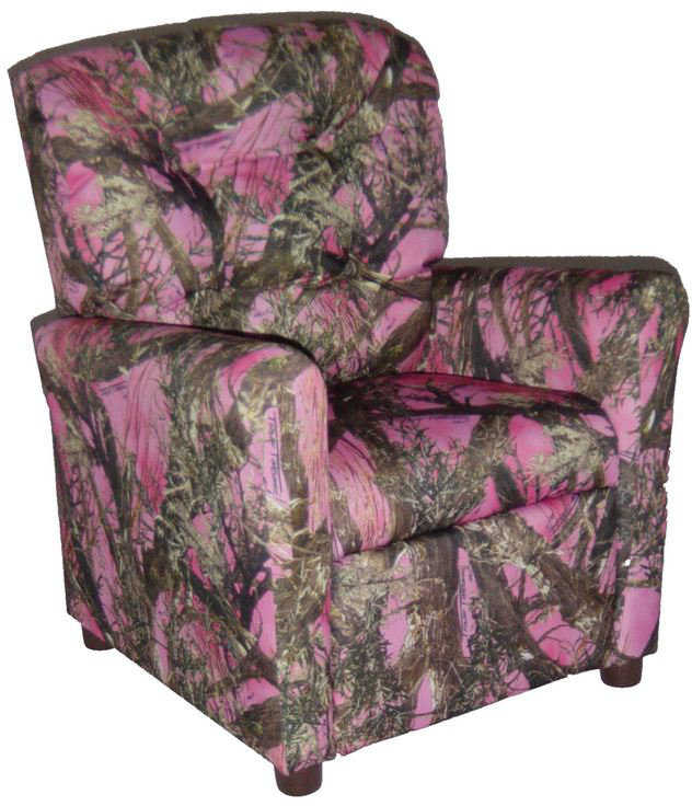 Kids 13.5'' Recliner and Ottoman, True West Pink