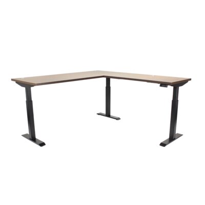 D'Orlando Height Adjustable L-Shape Standing Desk -  Inbox Zero, A85C996E7D4B4C809135E358E8D2EE59