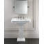 Etoile 25.38" Tall White Ceramic Rectangular Pedestal Bathroom Sink with Overflow-101887094
