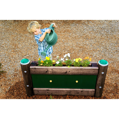 Boîte à fleurs verte
