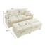 Causeuse et chaise longue Fluffy 2-en-1 avec rangement caché, repose-pieds double et table-1301622258