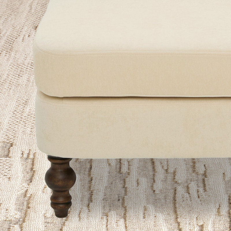 Chaise longue d'intérieur en chenille, Beige