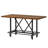 63" Counter Height Dining Table For 6, Industrial Rectangular Bar-Height Table With Sturdy Metal Frame And Footrest, Rustic Brown Tall Kitchen Table For Dining Room