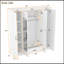 Armoire à miroir 4 portes avec tablettes-1187695189