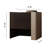 Mid-Century Modern Nightstand Wood and Leather Bedside Table, Minimalist Bedroom Side Table with 2-Drawer for Bedroom, Dorm and Living Room