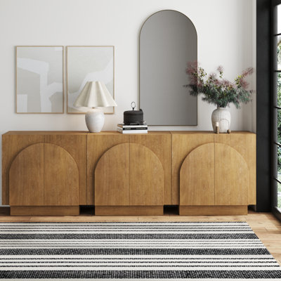 Armoire d'appoint à 2 portes en bois massif Eastampton (ensemble 3 pièces)