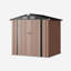 6.6 ft. W x 4 ft. D Galvanised Steel Garden Shed with Lockable Doors, Ventilation 