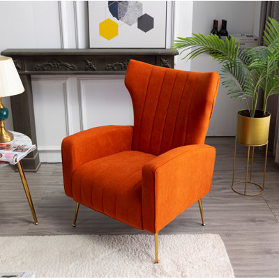 Floreal 27.5" Wide Velvet Wingback Chair