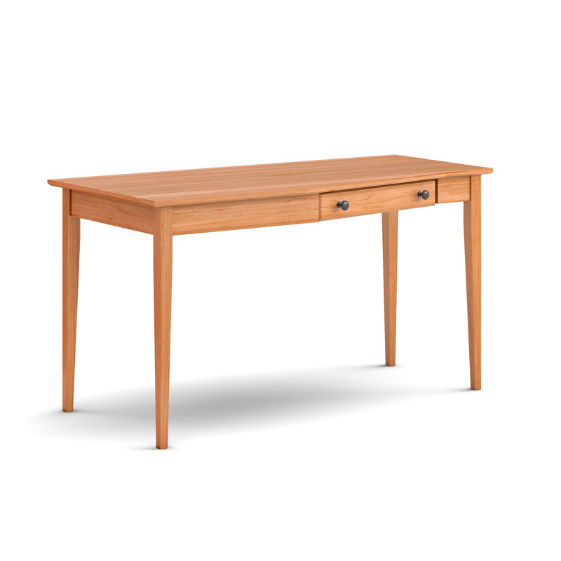 Bureau en bois massif gauche Malani, Naturel