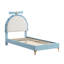 Grand lit plateforme tapissier avec tête de réveil, bleu-1695435928
