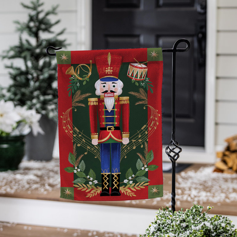 Drapeau de jardin en toile de jute Joyful Traditions