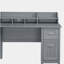 Bureau gris classique avec espace de rangement