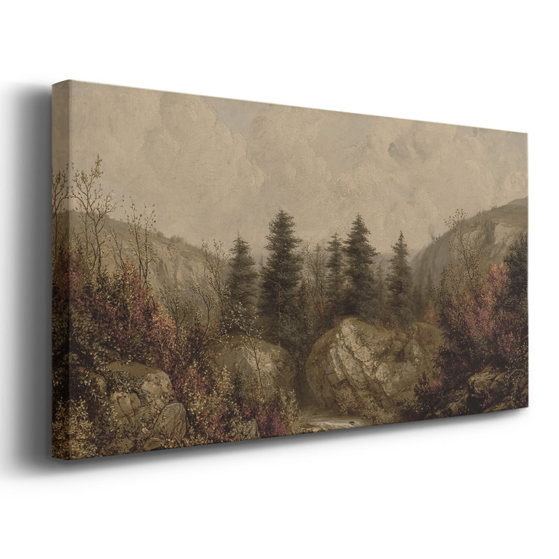 Paysage, série DCC-III, toile tendue avec châssis, prête à être accrochée, H 21 po x l 41 po, Doré
