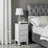 Alexa Chic Slimline 3 Drawer Mirrored Nightstand - Sleek Modern Design-267559211