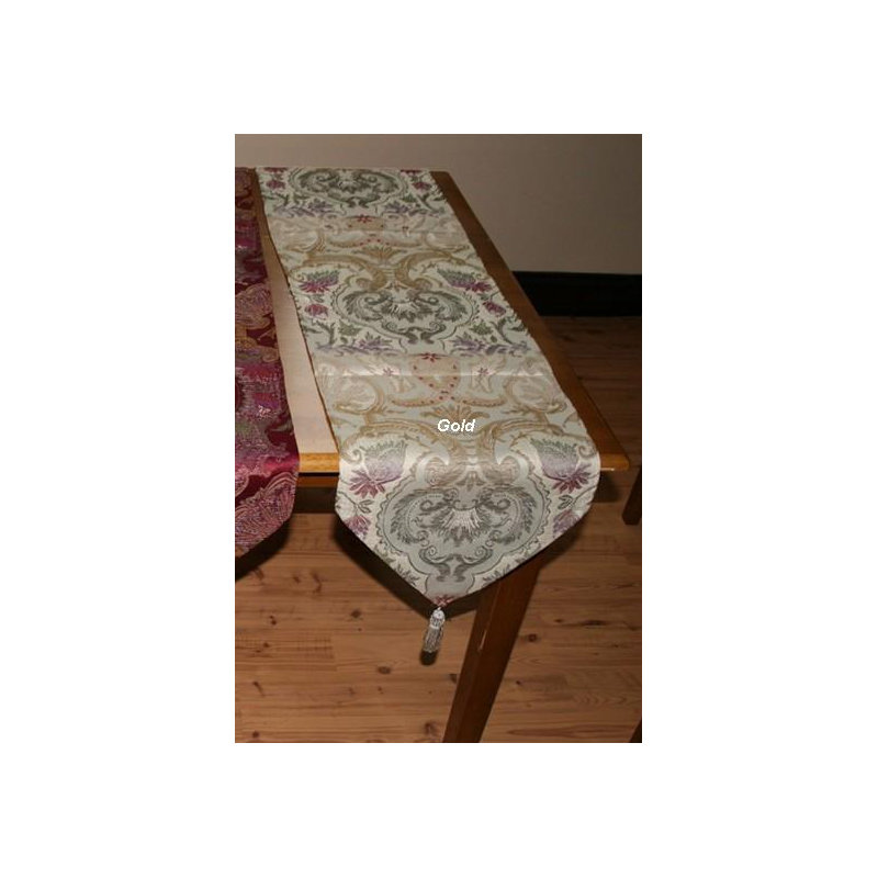 Chemin de Table pivotant chenille, Or
