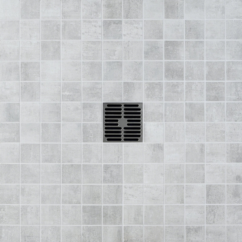 Marken 2" x 2" Porcelain Grid Mosaic Wall & Floor Tile, Gray