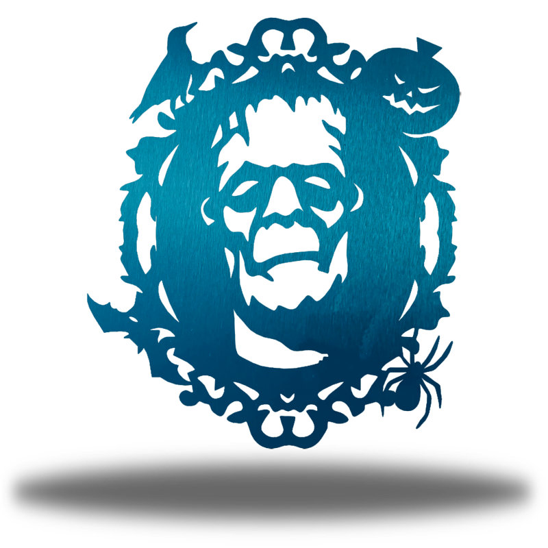 Miroir mural Frankenstein, H 12 po x l 10,5 po x P 0,01 po, Bleu ciel
