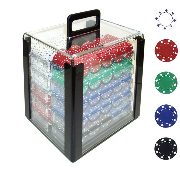Sacoche de conception adaptée avec une puce de poker (ensemble de 1000)