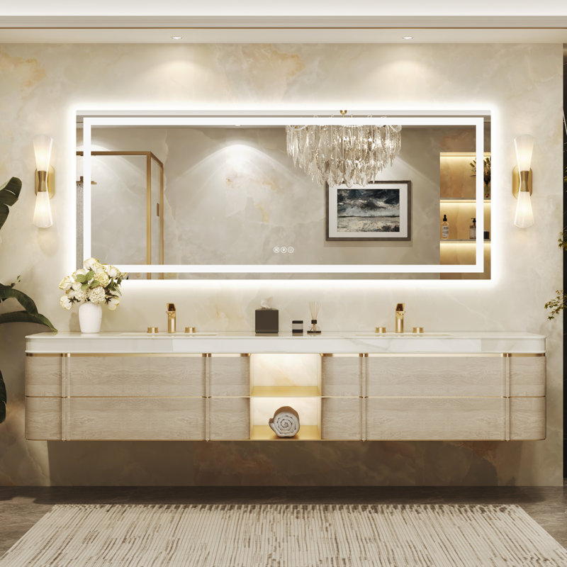 Miroir de salle de bain Lunara, 72 po x 32 po