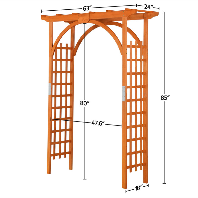7FT Wood Arbor Arch Trellis